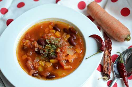 Soupe de tomates haricots rouges