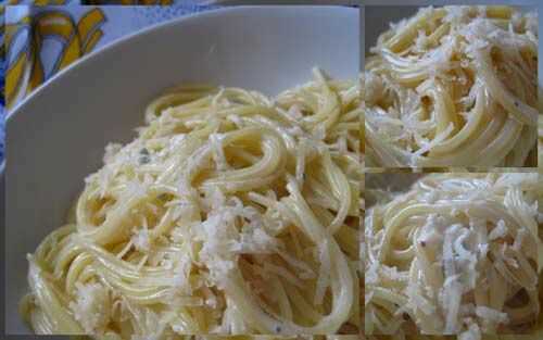 Spaghetti à la crème de roquefort