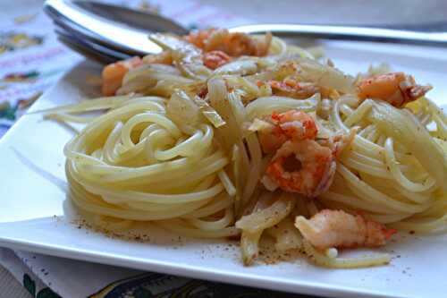 Spaghetti au fenouil et queues d'écrevisse