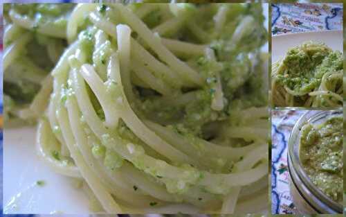 Spaghetti au pesto de courgette