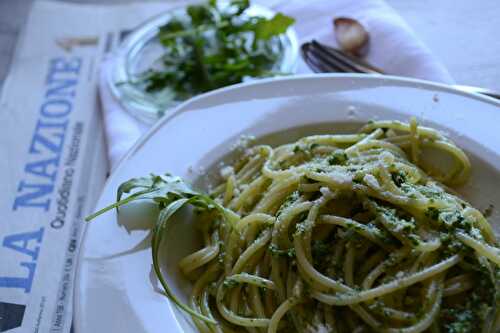 Spaghetti  au pesto de roquette