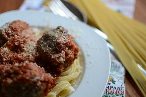 Spaghetti aux boulettes de champignons