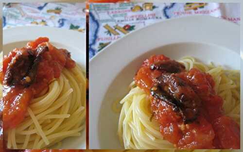 Spaghetti aux deux tomates du jardin