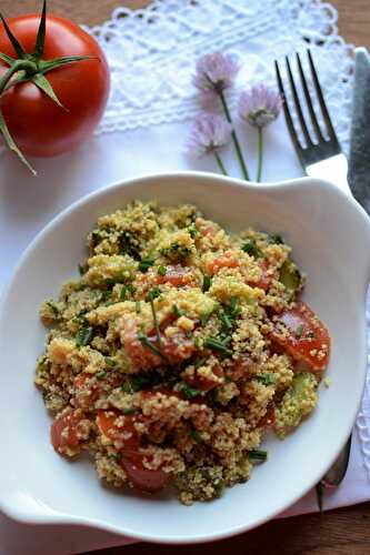 Taboulé de couscous de pois chiches et lentilles corail