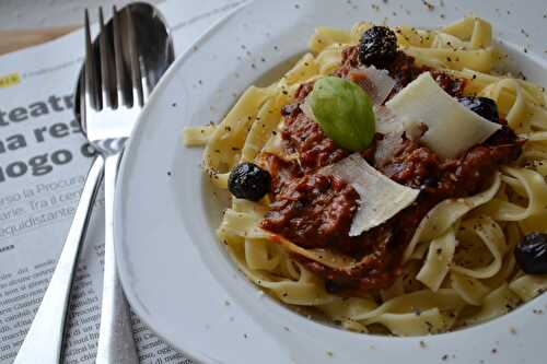 Tagliatelle aux légumes confits au four