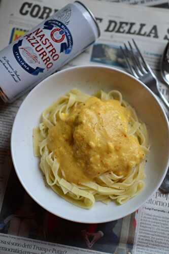 Tagliatelle crème de potiron et fromage