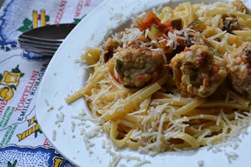 Tagliatelle e polpette