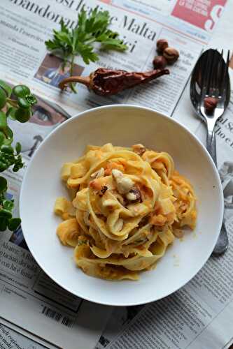 Tagliatelle patate douce ricotta végétarien