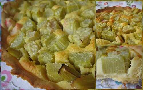 Tarte à la rhubarbe aux amandes