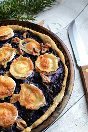 Tarte au chou rouge et au fromage de chèvre