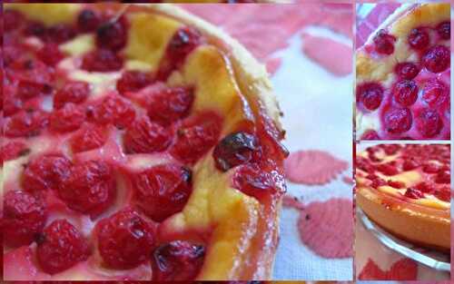 Tarte au fromage à la faisselle et aux groseilles