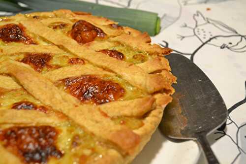 Tarte au poireau et à la mozzarella