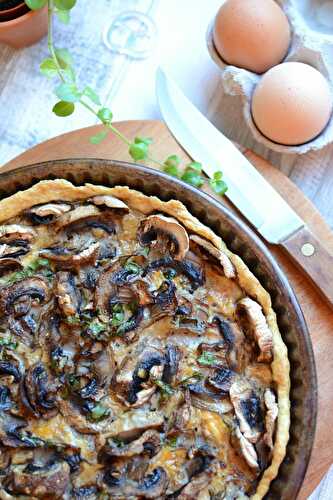 Tarte aux champignons végétarien