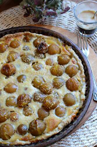 Tarte aux mirabelles - pâte à tarte à l'huile et chapelure