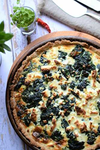Tarte épinards et féta végétarien