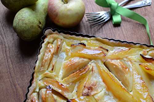 Tarte pommes poires