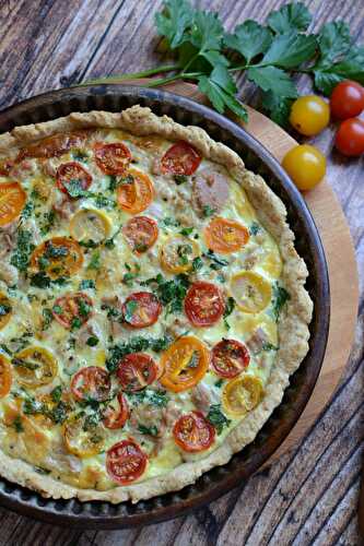 Tarte thon tomates cerises