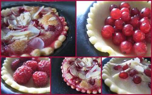 Tartelettes amandine aux groseilles et aux framboises