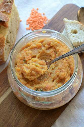 Tartinade lentilles corail carottes