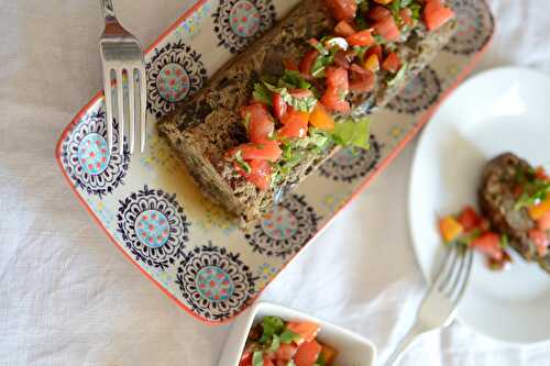 Terrine d'aubergines et sauce tomates