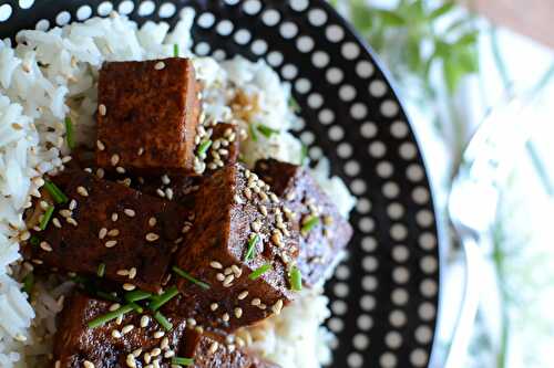 Tofu caramélisé végétarien