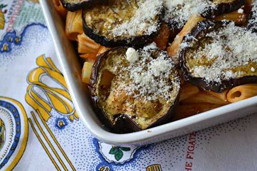 Tortiglioni en gratin et aubergines