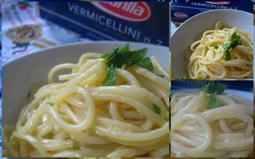 Vermicellini con uova e parmigiano