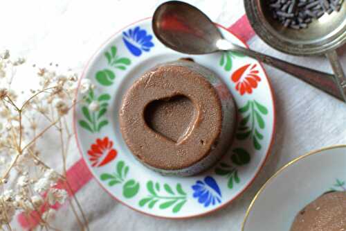 Budino al cioccolate - flan au chocolat sans lactose