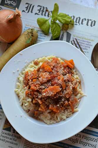 Pâtes à la bolognaise végé