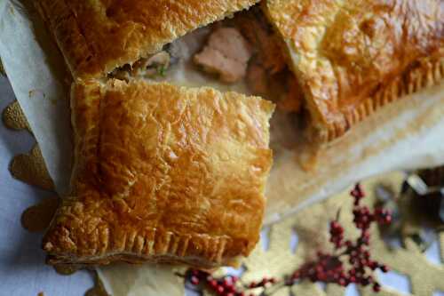 Tourte au saumon et champignons fêtes de fin d'année