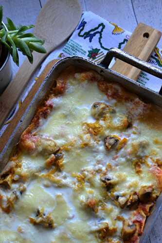 Lasagne butternut champignons végétarien