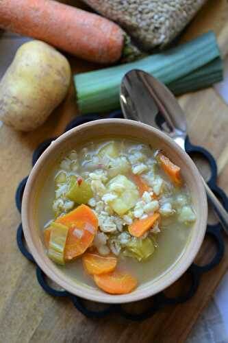 Soupe de légumes et orge végérarien