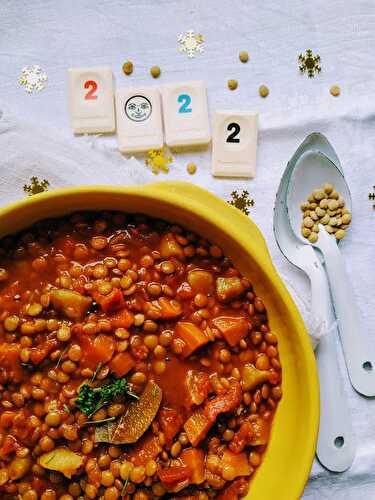 Soupe de lentilles { Nouvel an ]