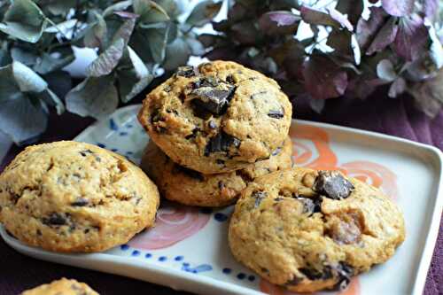 Cookies patate douce et chocolat sans oeuf