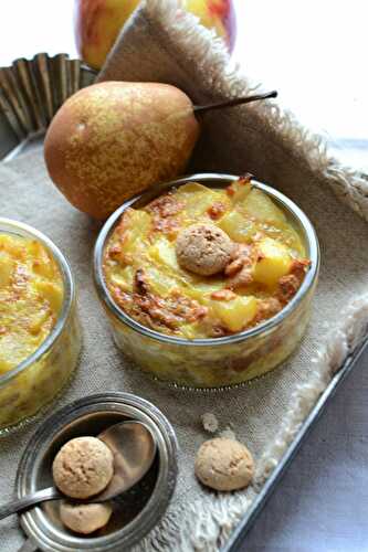 Mini gratins pomme poire amaretti