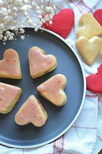 Petits coeurs à la groseille { Saint Valentin ]