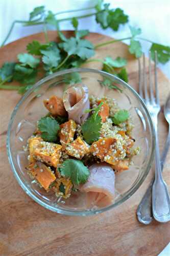 Salade patate douce quinoa thon fumé