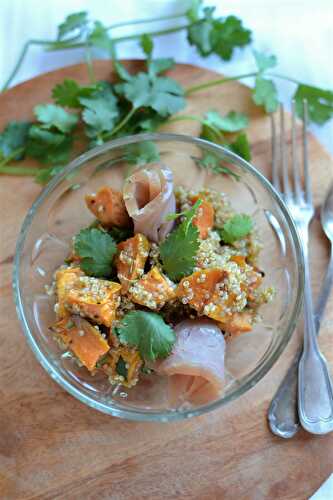 Salade patate douce quinoa thon fumé