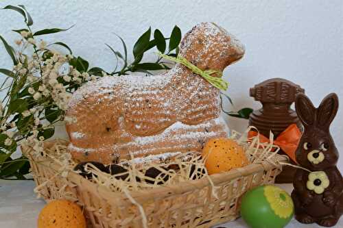 Lamele de Pâques  { tradition alscienne ] aux vermicelles au chocolat