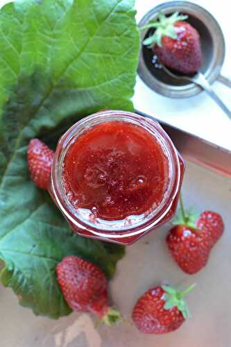 Confiture rhubarbe fraises