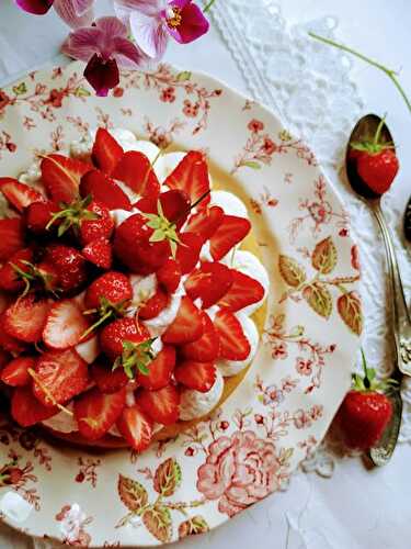 Gâteau crème mascarpone et fraises - fêtes des mères