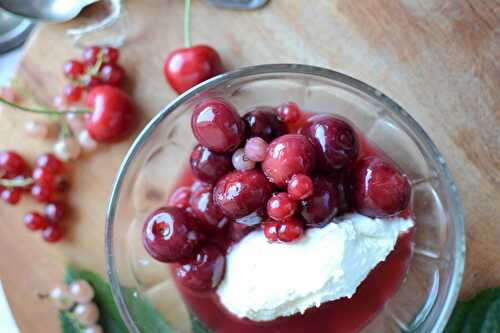 Poelée de cerises et groseilles