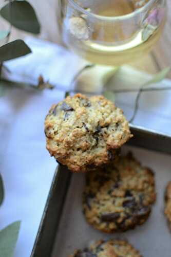 Cookies flocons d'avoine, chocolat et farine d'épeautre