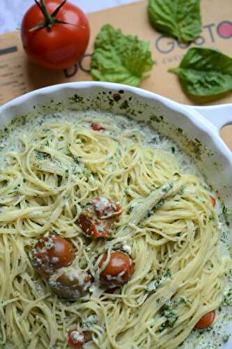 One pan pasta au four - tomates épinard fromage frais