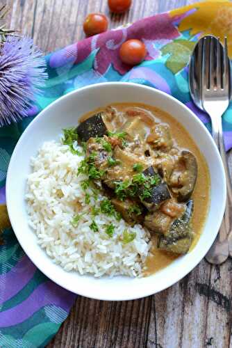 Curry d'aubergines végétarien