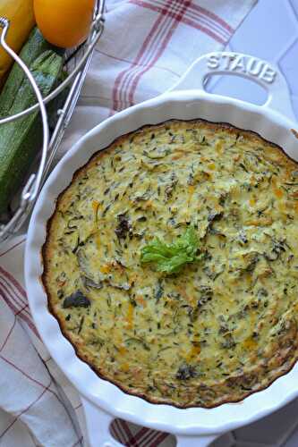 Flan de courgettes au lait fermenté végétarien