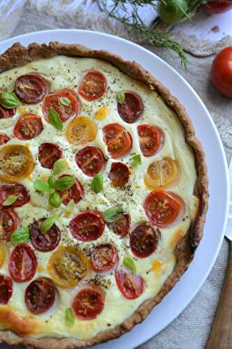 Tarte ricotta tomates cerises végétarien