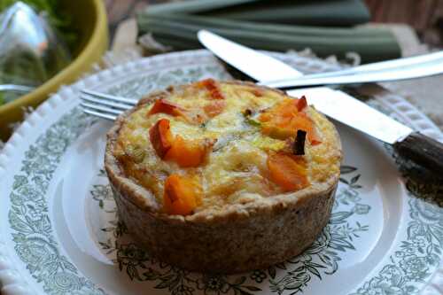 Tartelettes potimarron poireau et fromage végétarien