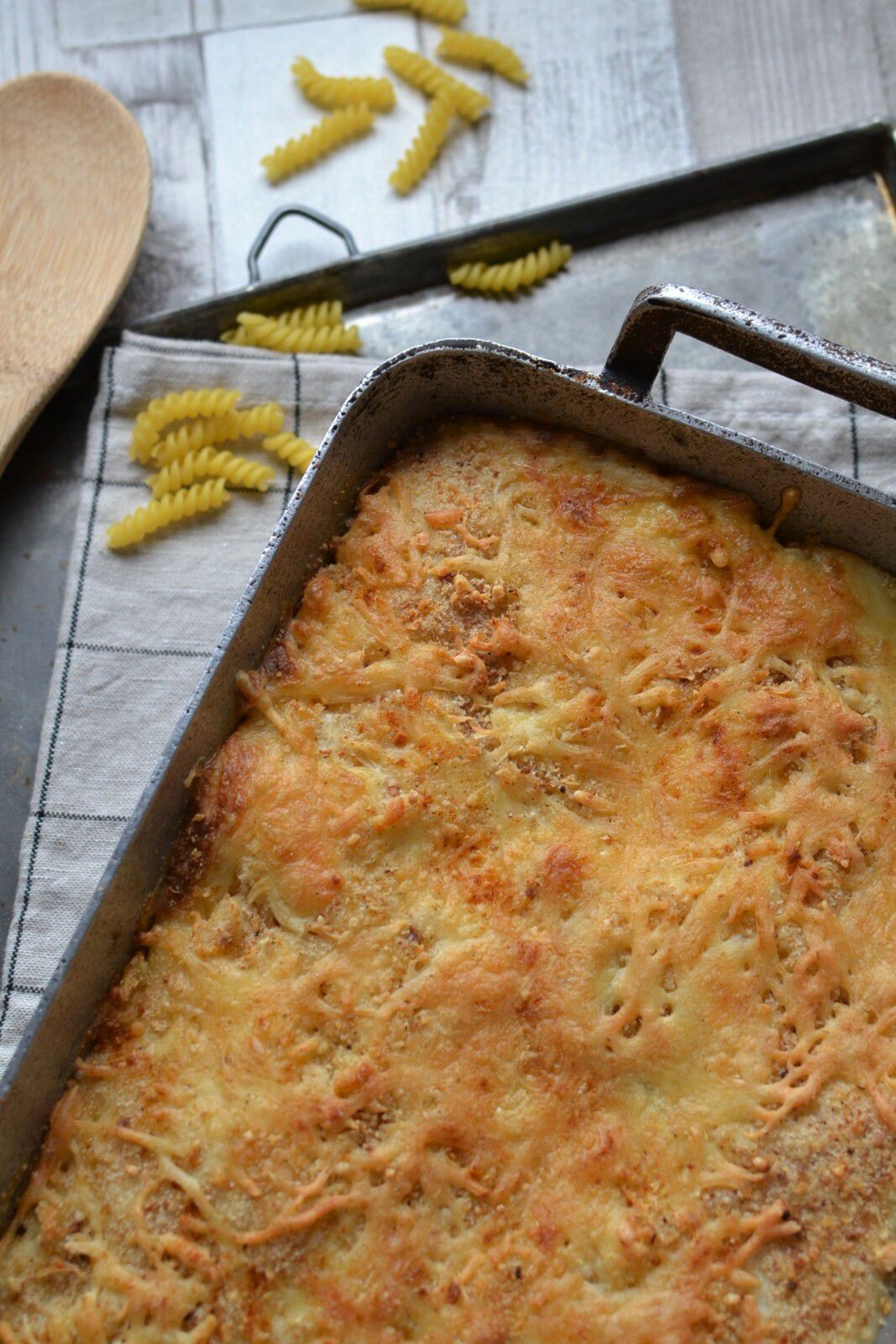 Gratin de pâtes aux fromages