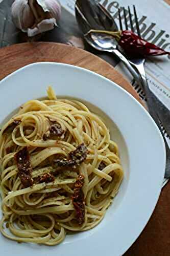 Spaghetti anchois et tomates séchées